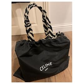 Autre Marque-CÉLINE | Motifs de zèbre Style décontracté Cuir de veau unisexe Tissus mélangés-Noir,Beige,Imprimé Zèbre