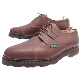 Paraboot-NINE PARABOOT DERBY SHOES AZAY GRIFF 11 45 700302 LEATHER LEATHER SHOES-Brown