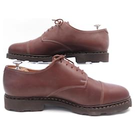 Paraboot-NINE PARABOOT DERBY SHOES AZAY GRIFF 11 45 700302 LEATHER LEATHER SHOES-Brown