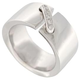 Chaumet-NEW CHAUMET LINKS EVIDENCE GM T RING53 WHITE GOLD & DIAMONDS DIAMONDS RING-Silvery