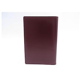 Hermès-VINTAGE COVER HOLDER AGENDA HERMES GM LEATHER BOX BORDEAUX DIARY COVER-Dark red