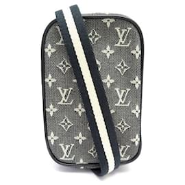 Louis Vuitton-NEW LOUIS VUITTON M POCHETTE BAG92066 MONOGRAM CANVAS MINI LINEN SHOULDER POUCH-Grey