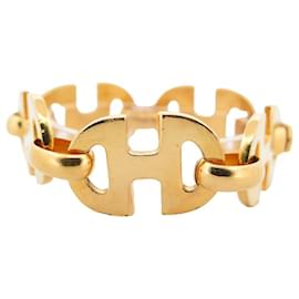 Céline-VINTAGE CELINE T-LINK BRACELET 15 CM IN METAL GOLDEN GOLDEN LINK STRAP-Golden