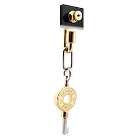 Hermès-NEW HERMES CLE CURIOSITE H MONO EARRING071665FD00 METAL GOLD EARRING-Golden