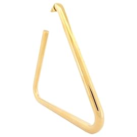 Balenciaga-NEU BALENCIAGA TRIANGLE GOLD METALL GOLDENE OHRRINGE MONOBOUCLE-Golden