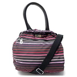 BOLSA SONIA RYKIEL EM LONA LISTRAS ROSA E PRETA + BOLSA ALÇA DE OMBRO Rosa