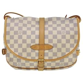 Louis Vuitton-LOUIS VUITTON Damier Azur Saumur 30 Shoulder Bag N48202 LV Auth 37002-Other