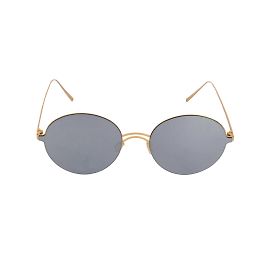 Gianfranco Ferré Runde Sonnenbrille mit Drahtrand Golden
