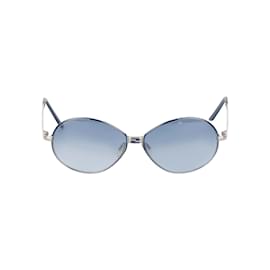 Fendi-Óculos de sol aviador oval gradiente Fendi-Azul