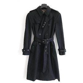 Casaco impermeável de gabardine preto Saint Laurent Preto