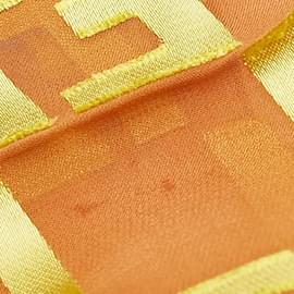 Fendi-Fendi Zucca Rayon & Silk Stole-Brown