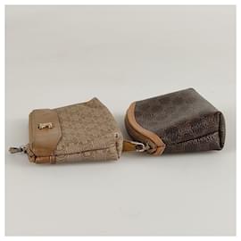 Céline-Celine set of two vintage Macadam coin purses-Brown