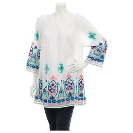 Autre Marque Top Emily Van Den Bergh Blossom Embroidery de algodón XL Multicolor
