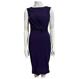 Alberta Ferretti-Alberta Ferretti purple wool blend dress-Dark purple