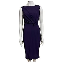 Alberta Ferretti-Alberta Ferretti Vestido roxo mescla de lã-Roxo escuro