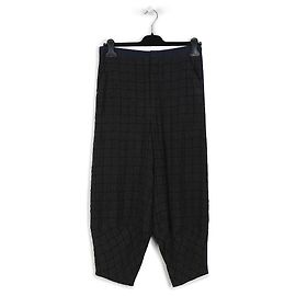 Chloé Chloe Pantaloni Sarouel in seta nera e blu navy Nero