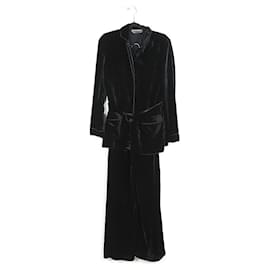 Alberta Ferretti-Alberta Ferretti Black Velvet/Viscose Pants & Blazer Set-Black