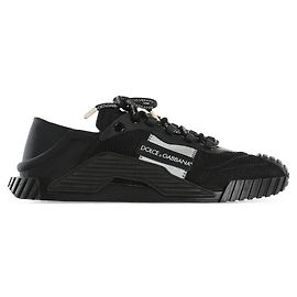 Dolce & Gabbana Black/White Mesh/Neoprene/Rubber NS1 low top sneakers Black