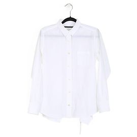 Sacai Camisa De Algodón Blanco Con Espalda Plisada Blanco