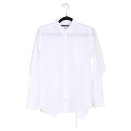 Sacai-Sacai Hemd aus weißer Baumwolle mit plissiertem Rücken-Weiß