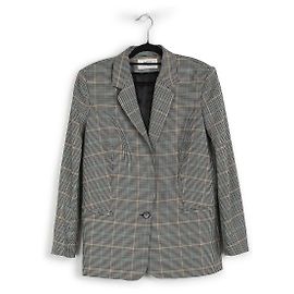 Ba&Sh Multicolor Polyester/Wool Checkered Blazer & Pants Set Multiple colors