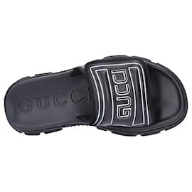 Gucci-Sandalia tipo zapatilla de piel Gucci-Negro