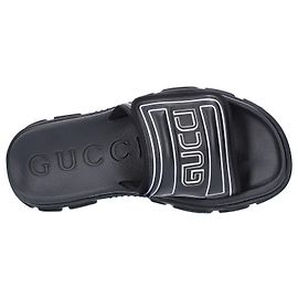 Gucci Ledersandale Schwarz