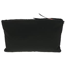 Prada-PRADA Clutch Bag Nylon Black Auth 37477-Black