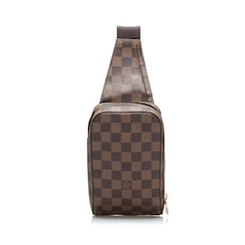 Louis Vuitton-Sac ceinture Louis Vuitton Damier Ebene Geronimos-Marron