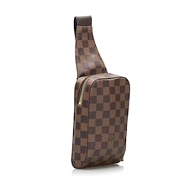 Louis Vuitton-Sac ceinture Louis Vuitton Damier Ebene Geronimos-Marron