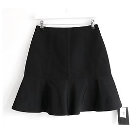 Minissaia de seda com babados Tibi Preto