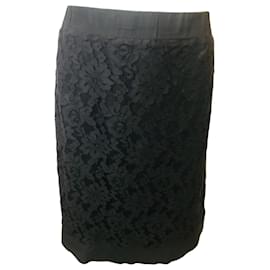 Marina Rinaldi-Marina Rinaldi lace skirt-Black