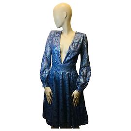 Autre Marque Robe en guipure Alcoolique Bleu