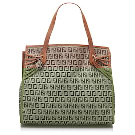 Fendi-Fendi Brown Zucchino Tote-Brown
