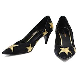 Saint Laurent-Heels-Black,Golden