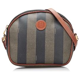Fendi-Sac à bandoulière Fendi Pequin noir-Noir