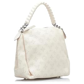 Louis Vuitton-Louis Vuitton White Monogram Mahina Babylone Chain BB-White