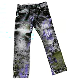 John Galliano-Neuf Jeans John Galliano graffitiy tags color 4 ans-Black