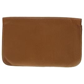 Hermès-HERMES Dogon GM Wallet Leather Brown Auth bs4140-Brown