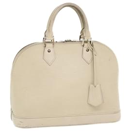 Louis Vuitton-LOUIS VUITTON Epi Alma Sac à Main Blanc M4030J LV Auth 37284-Blanc
