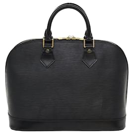 Louis Vuitton-LOUIS VUITTON Epi Alma Sac à main Noir M52142 Auth LV 37313-Noir