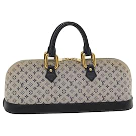 Louis Vuitton-LOUIS VUITTON Monogram Mini Alma Haut Sac à main Bleu M92202 Auth LV 37459-Bleu