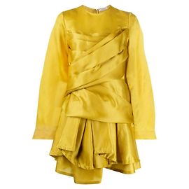 Vestido Nina Ricci de seda amarillo Amarillo