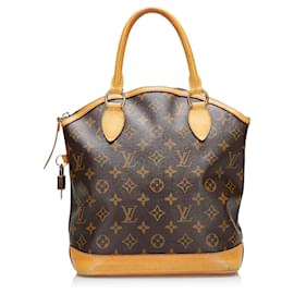 Louis Vuitton-Louis Vuitton Brown Monogram Lockit Vertical-Brown