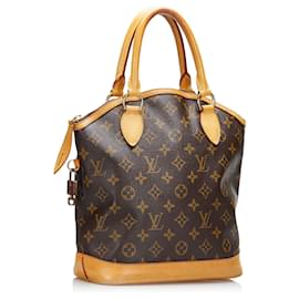 Louis Vuitton-Louis Vuitton Brown Monogram Lockit Vertical-Brown