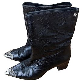 Zadig & Voltaire cowboy boots Black Silvery