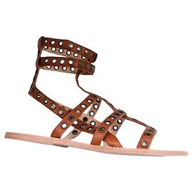 Isabel Marant grommet gladiator sandals Brown Chestnut