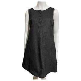 Graues Latzkleid aus Wolle, Thomas BURBERRY Grau