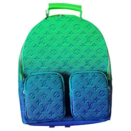 Louis Vuitton-Louis Vuitton Multipockets Backpack Taurillon-Blue
