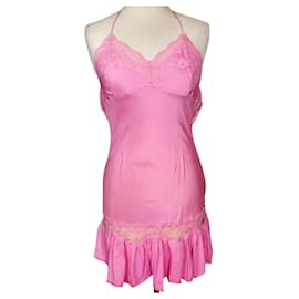 Manoush-MANOUSH DRESS DRESS WILD SILK CHOU SPIRIT LINGERIE T36/38-Pink
